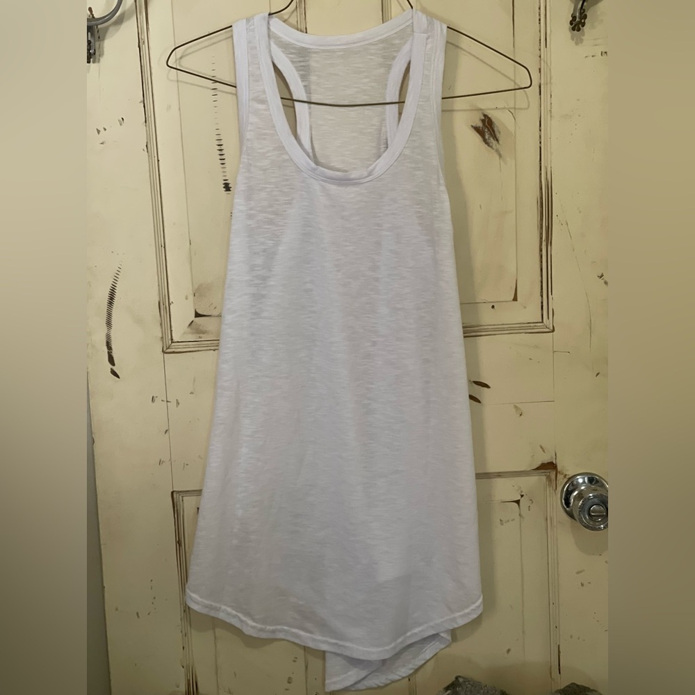 White Sleeveless Tank Top